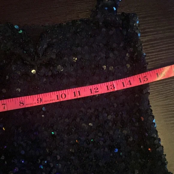 Black, sequin crop top - Picture 5 of 7
